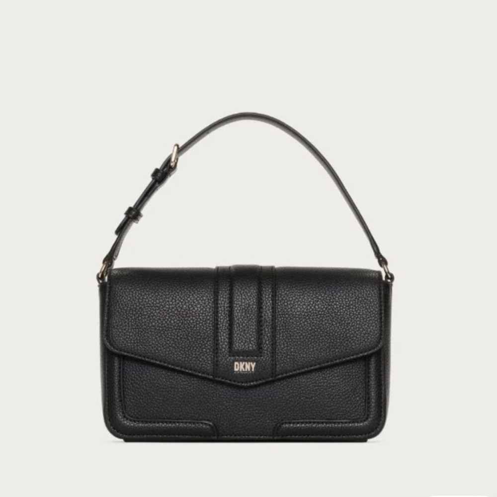 Nwt,Dkny Maxxe Crossbody /Shoulder Bag Style R423ae78 (Black/Gold)